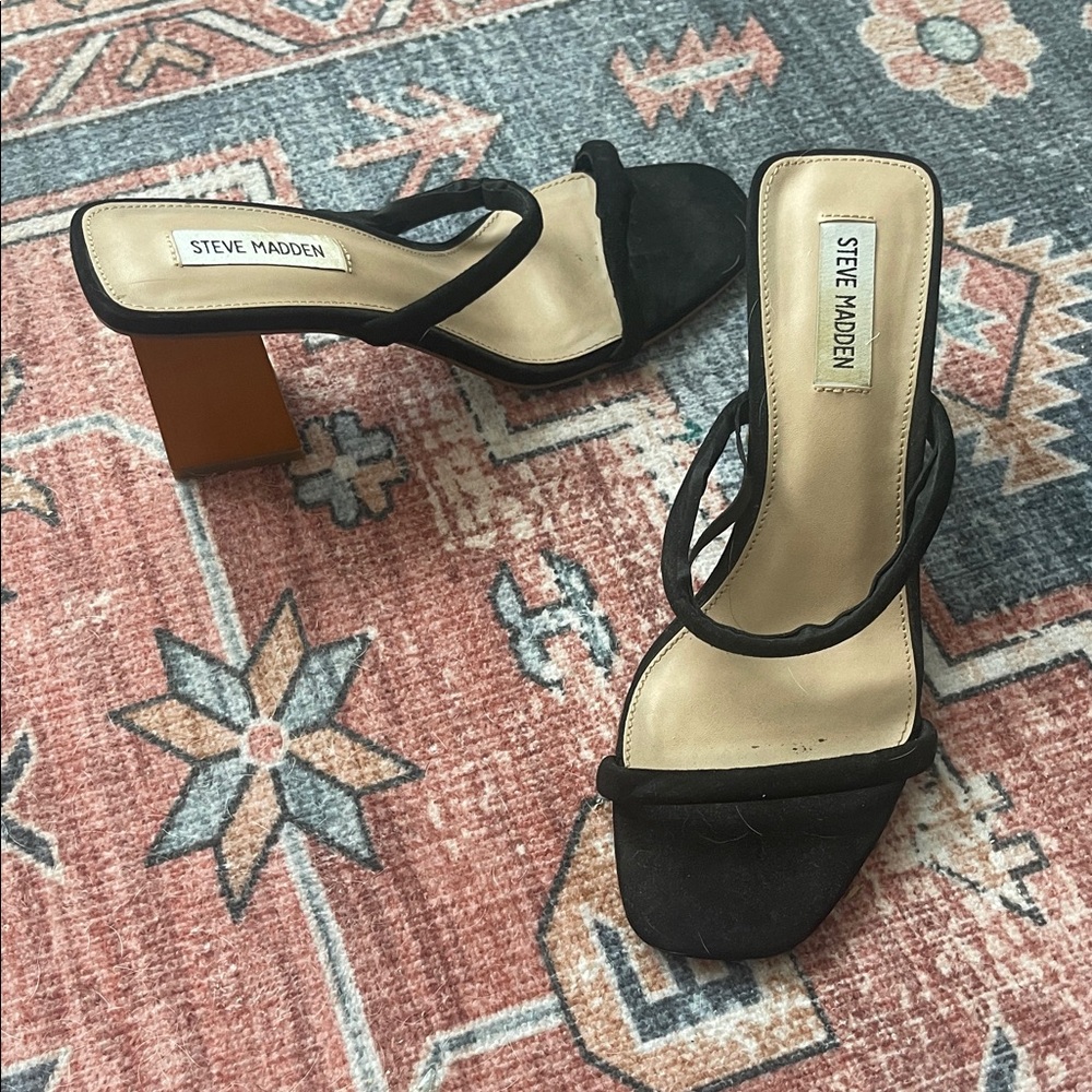 Steve Madden Black and Brown Women's Heels